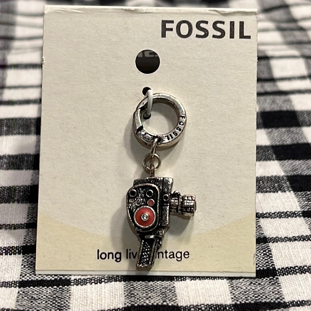 Fossil Charm Vintage Style Video Camera